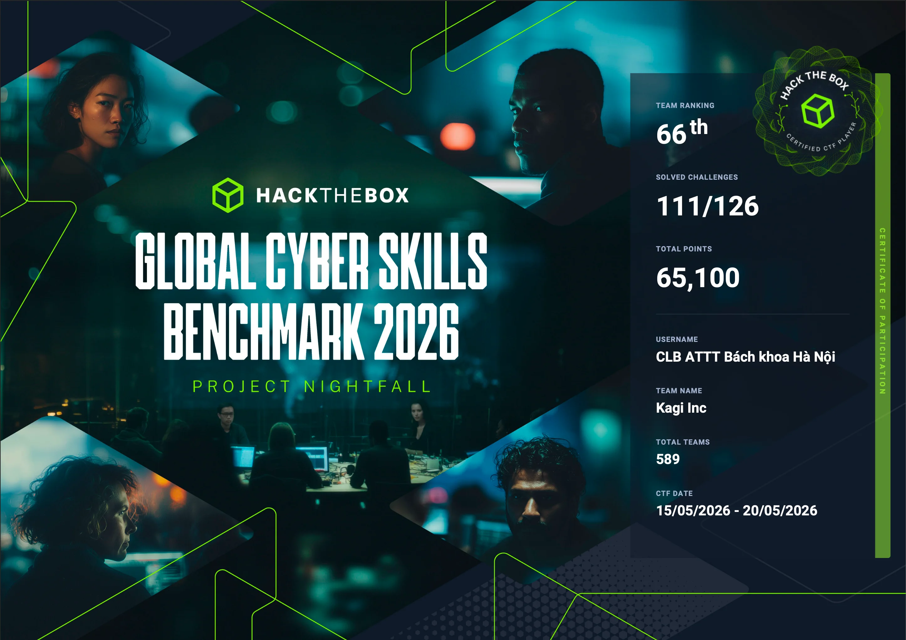 HackTheBox Global Cyber Skills Benchmark CTF 2026 - Project Nightfall
